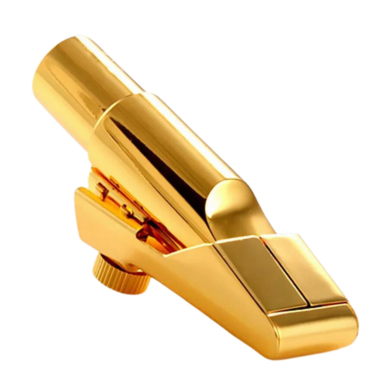 Alto Saxophone Mouthpiece with Ligature and Cap for Beginners Golden  Size 6