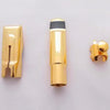 Alto Saxophone Mouthpiece with Ligature and Cap for Beginners Golden  Size 6