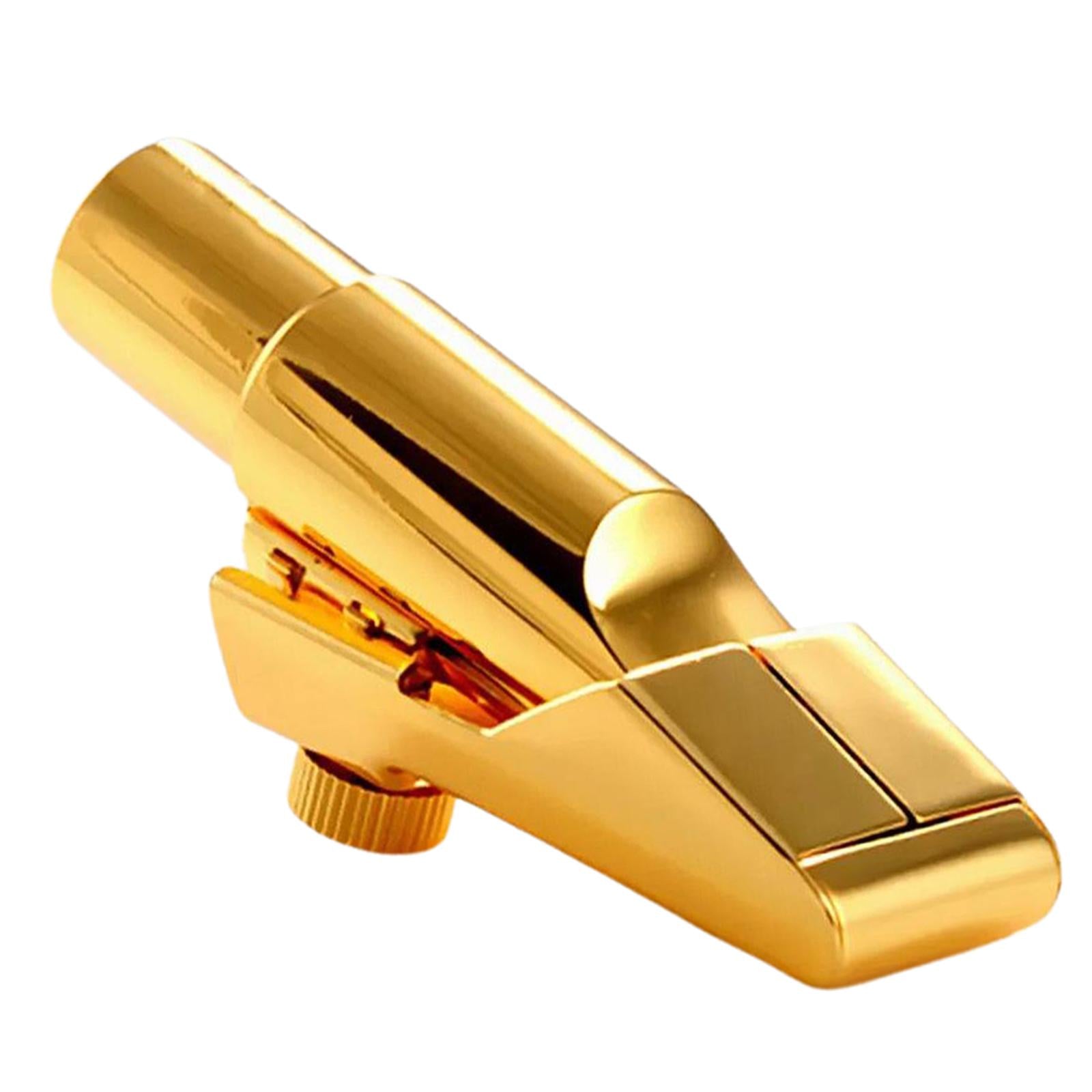 Alto Saxophone Mouthpiece with Ligature and Cap for Beginners Golden  Size 6