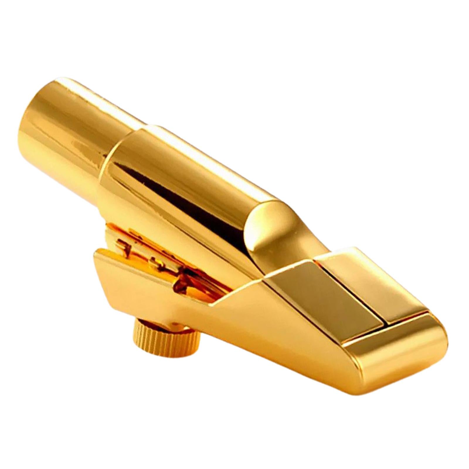 Alto Saxophone Mouthpiece with Ligature and Cap for Beginners Golden  Size 6