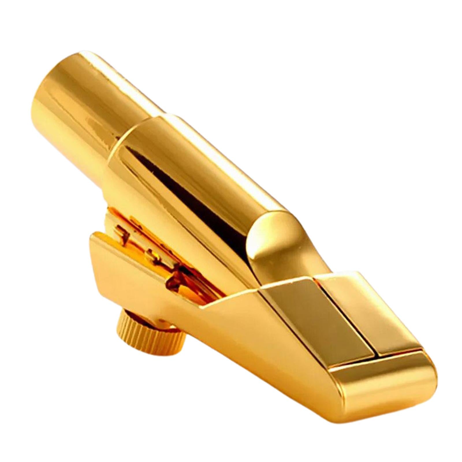 Alto Saxophone Mouthpiece with Ligature and Cap for Beginners Golden  Size 6