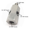 50mm Stainless Steel 1/8in BSPT Oil Pressure Sensor Tee to NPT Adapter Parts