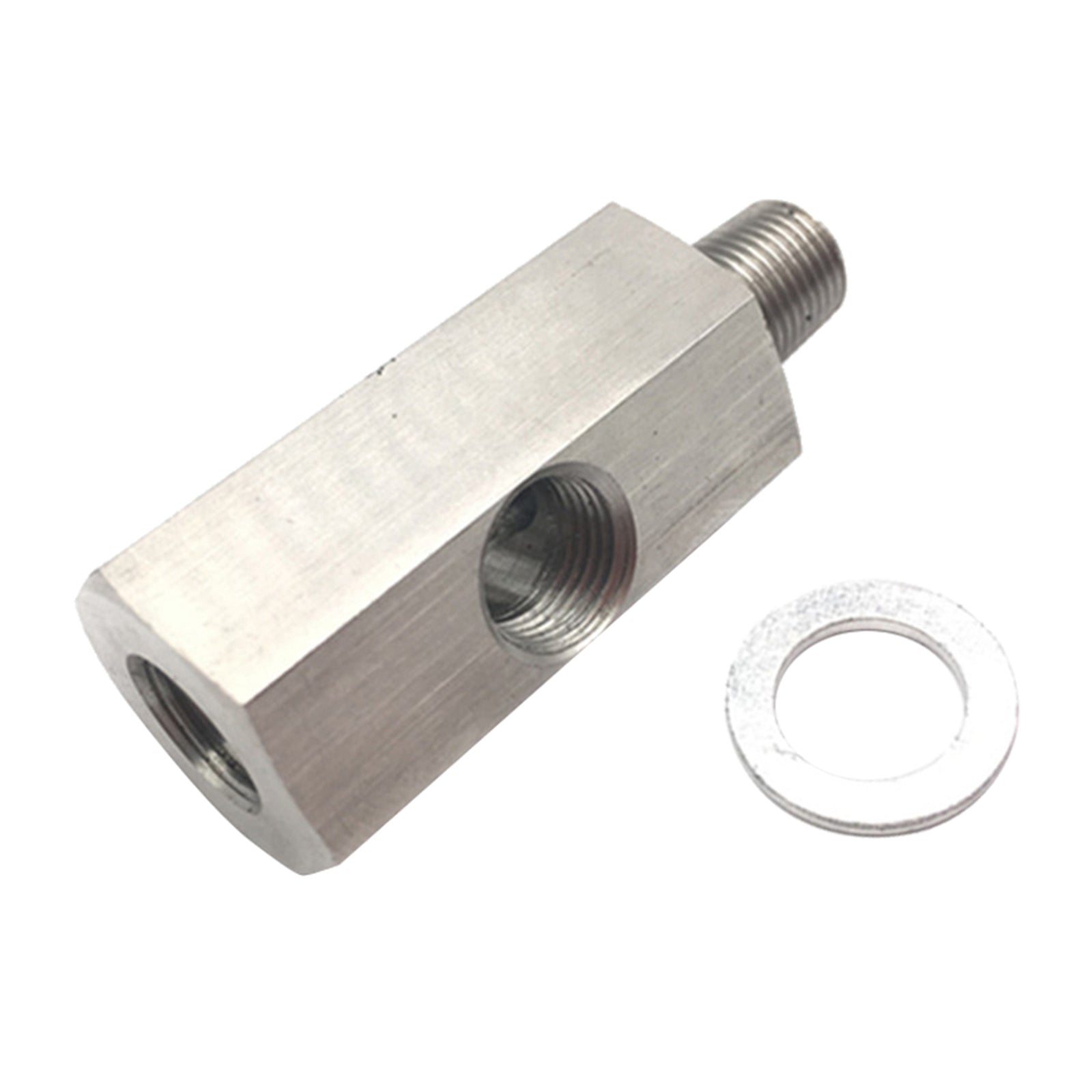 50mm Stainless Steel 1/8in BSPT Oil Pressure Sensor Tee to NPT Adapter Parts