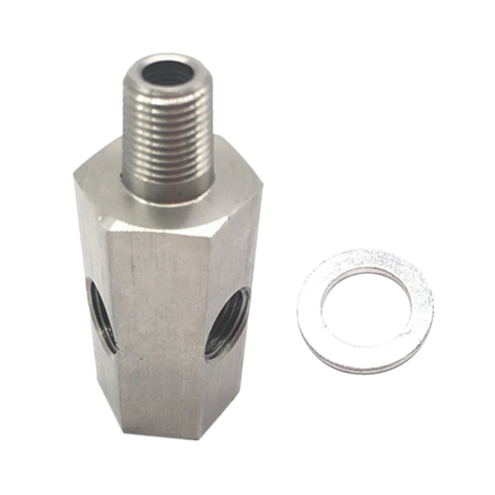 50mm Stainless Steel 1/8in BSPT Oil Pressure Sensor Tee to NPT Adapter Parts