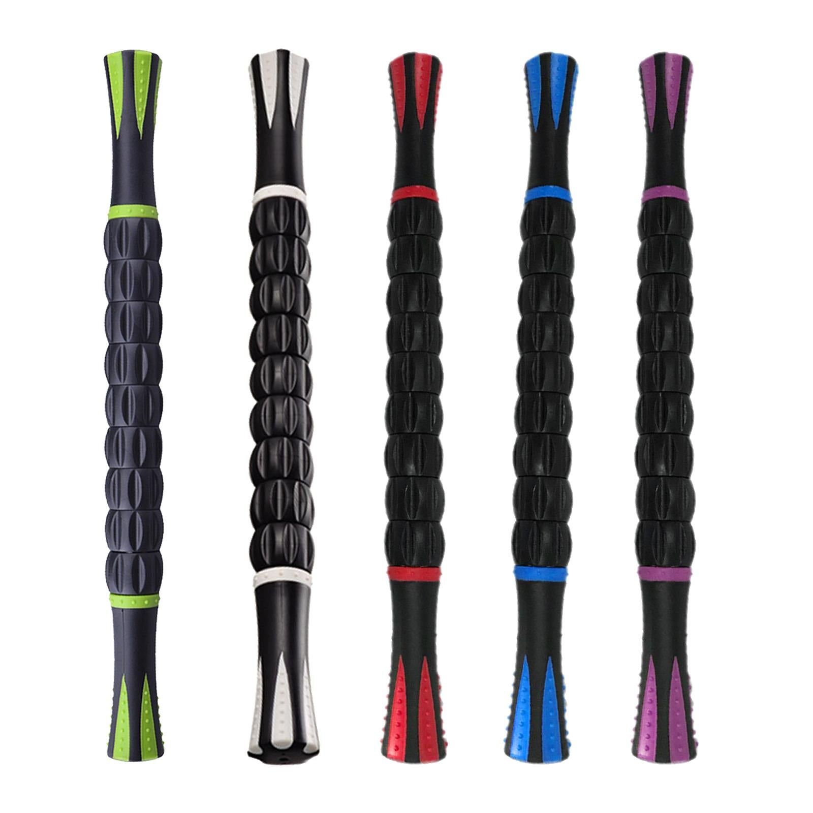 Muscle Roller Massage Stick for Athletes 17" Body Massager Black Green