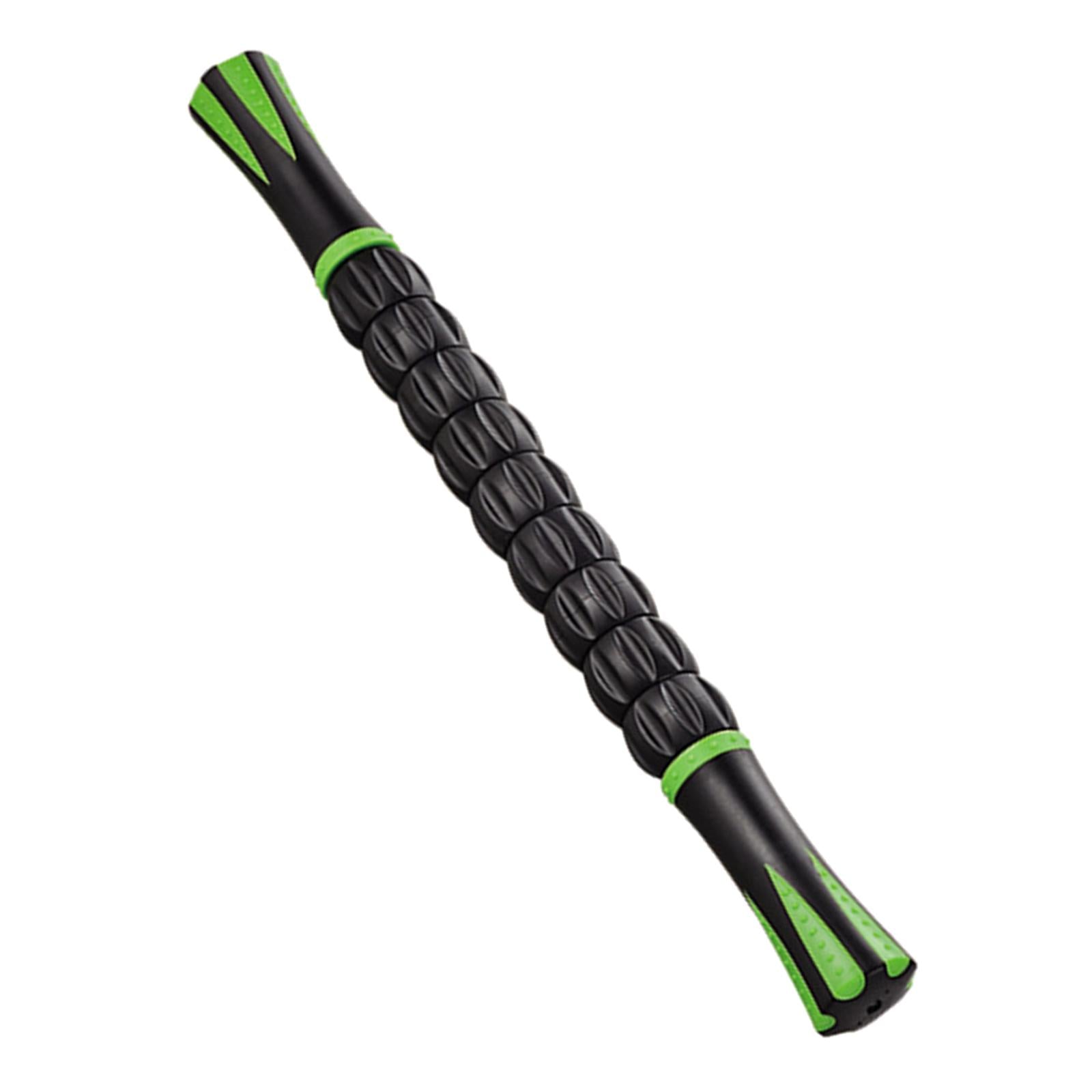 Muscle Roller Massage Stick for Athletes 17" Body Massager Black Green