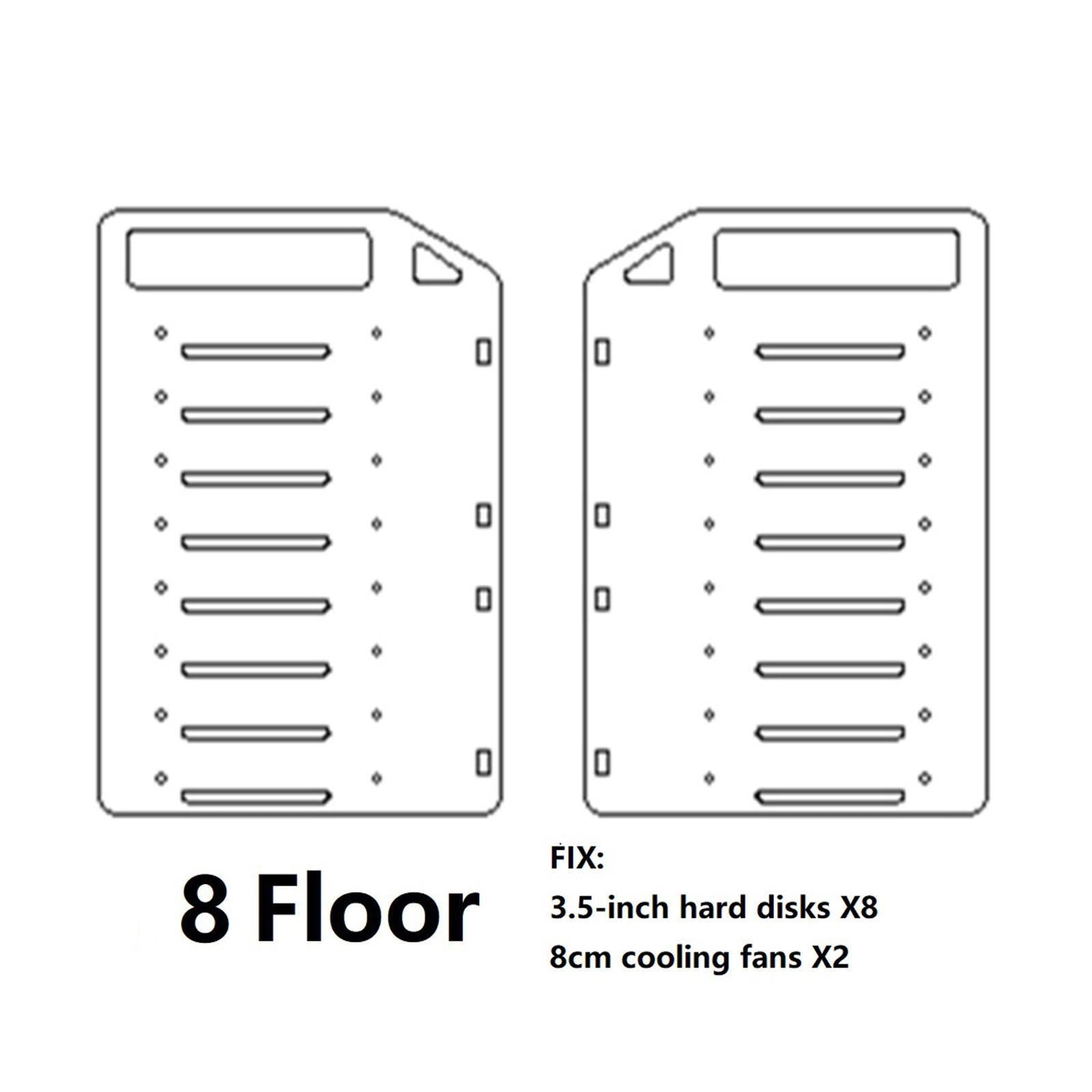 DIY 3.5inch Acrylic Hard Drive Bracket Accessories for HDD SSD 8 floor