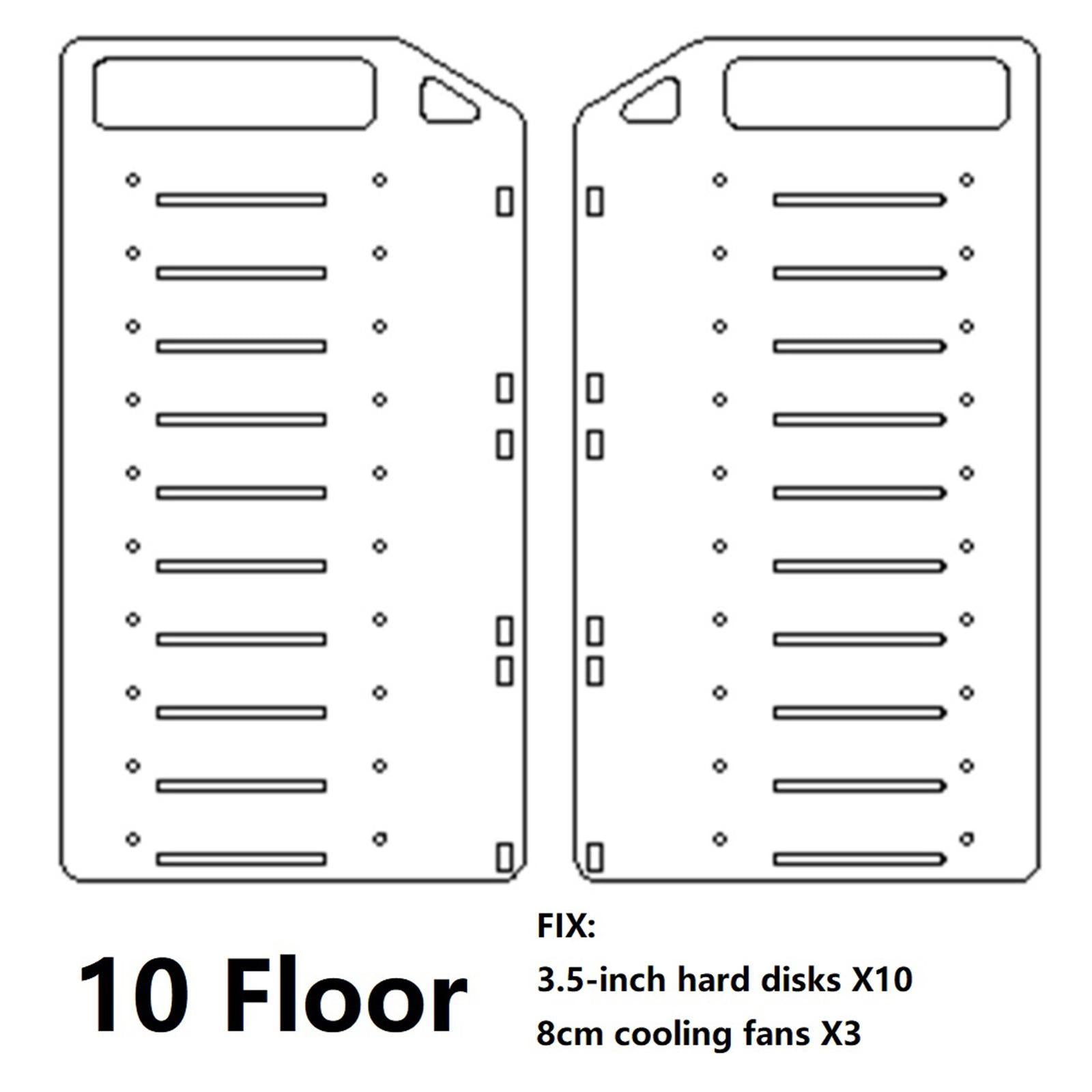 DIY 3.5inch Acrylic Hard Drive Bracket Accessories for HDD SSD 10 floor