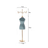 Metal Jewelry Display Stand Mannequin Decor for Necklace Earring Women Blue