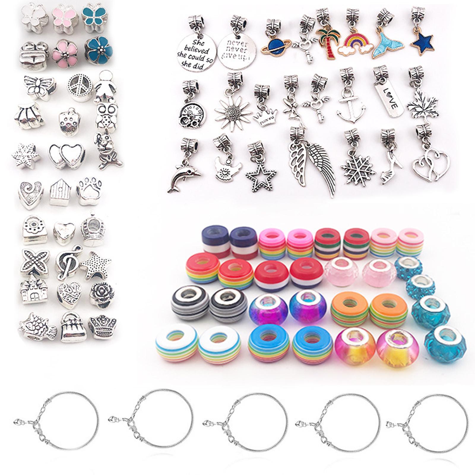 Bracelet Making Kit for Girls DIY Charm Bracelets Kit Jewelry Beads Set