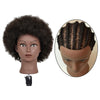 Hair Styling Practice Doll Head Training Mannequin Clamp Afro Light Black