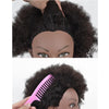 Hair Styling Practice Doll Head Training Mannequin Clamp Afro Light Black