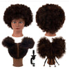 Hair Styling Practice Doll Head Training Mannequin Clamp Afro Light Black