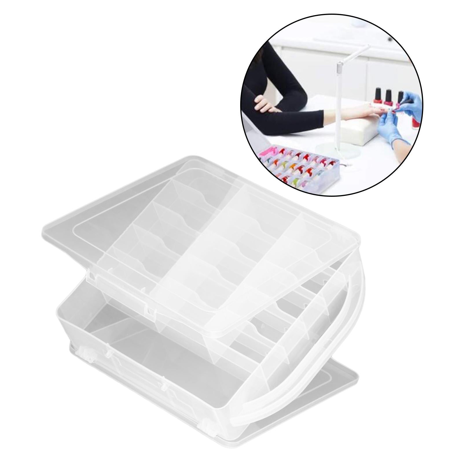 Multifunction Nail Polish Case Storage Caddy for 30 Bottles Dustproof