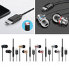 Universal Durable USB Type C Headphones Wired In-ear Earbuds Rose Gold