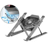 Foldable Laptop Stand Notebook Riser Desk Computer Stand Gray Gray Fan