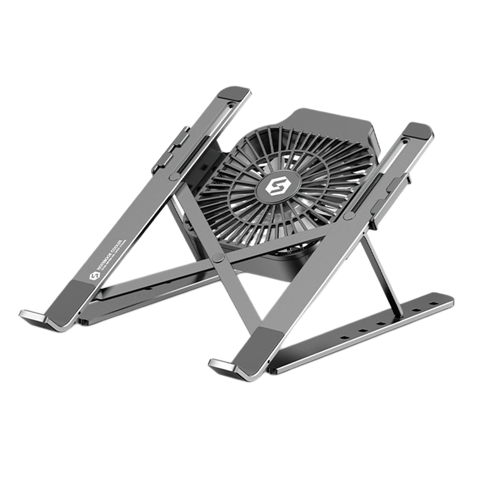 Foldable Laptop Stand Notebook Riser Desk Computer Stand Gray Gray Fan