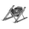 Foldable Laptop Stand Notebook Riser Desk Computer Stand Gray Gray Fan