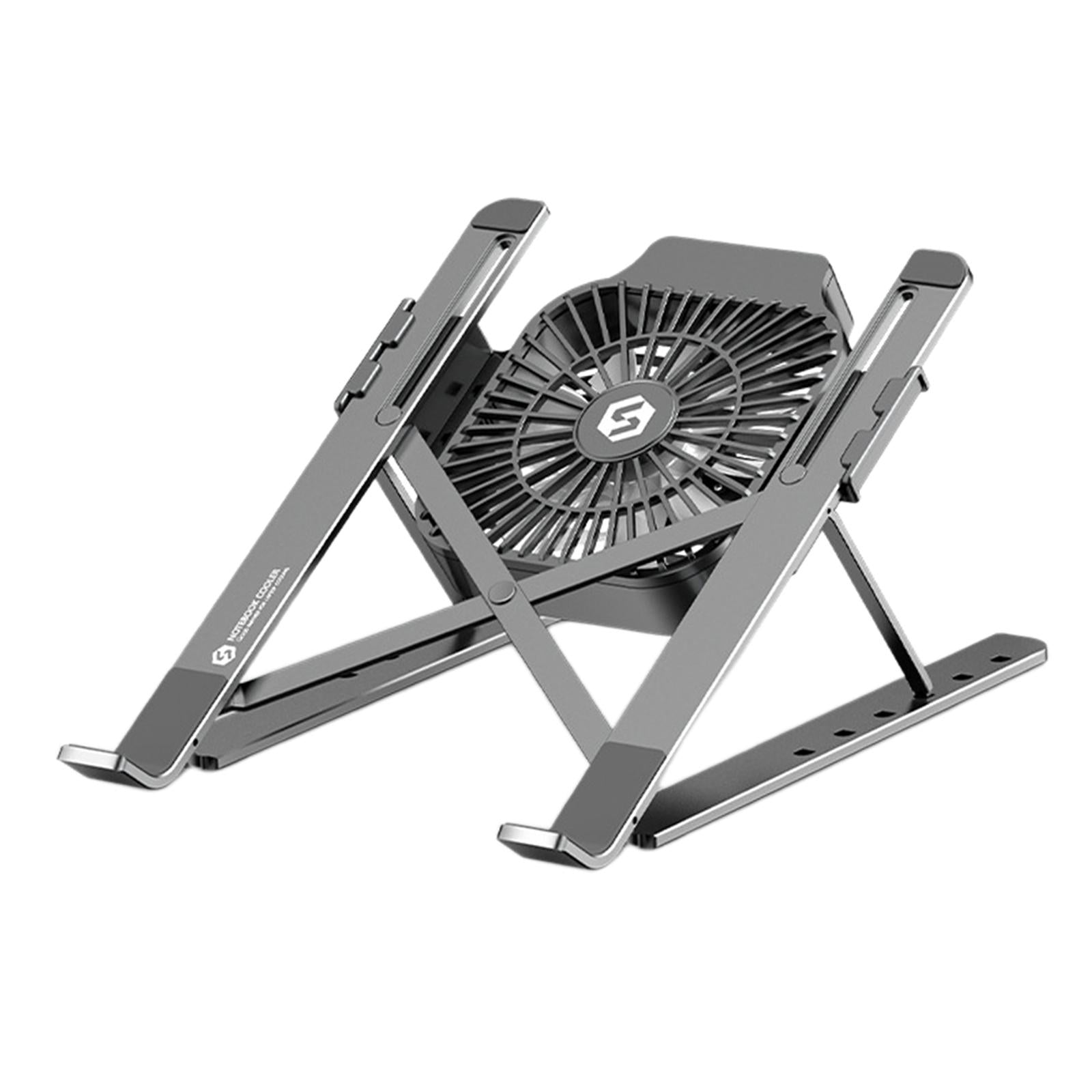 Foldable Laptop Stand Notebook Riser Desk Computer Stand Gray Gray Fan