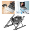 Foldable Laptop Stand Notebook Riser Desk Computer Stand Gray Gray Fan