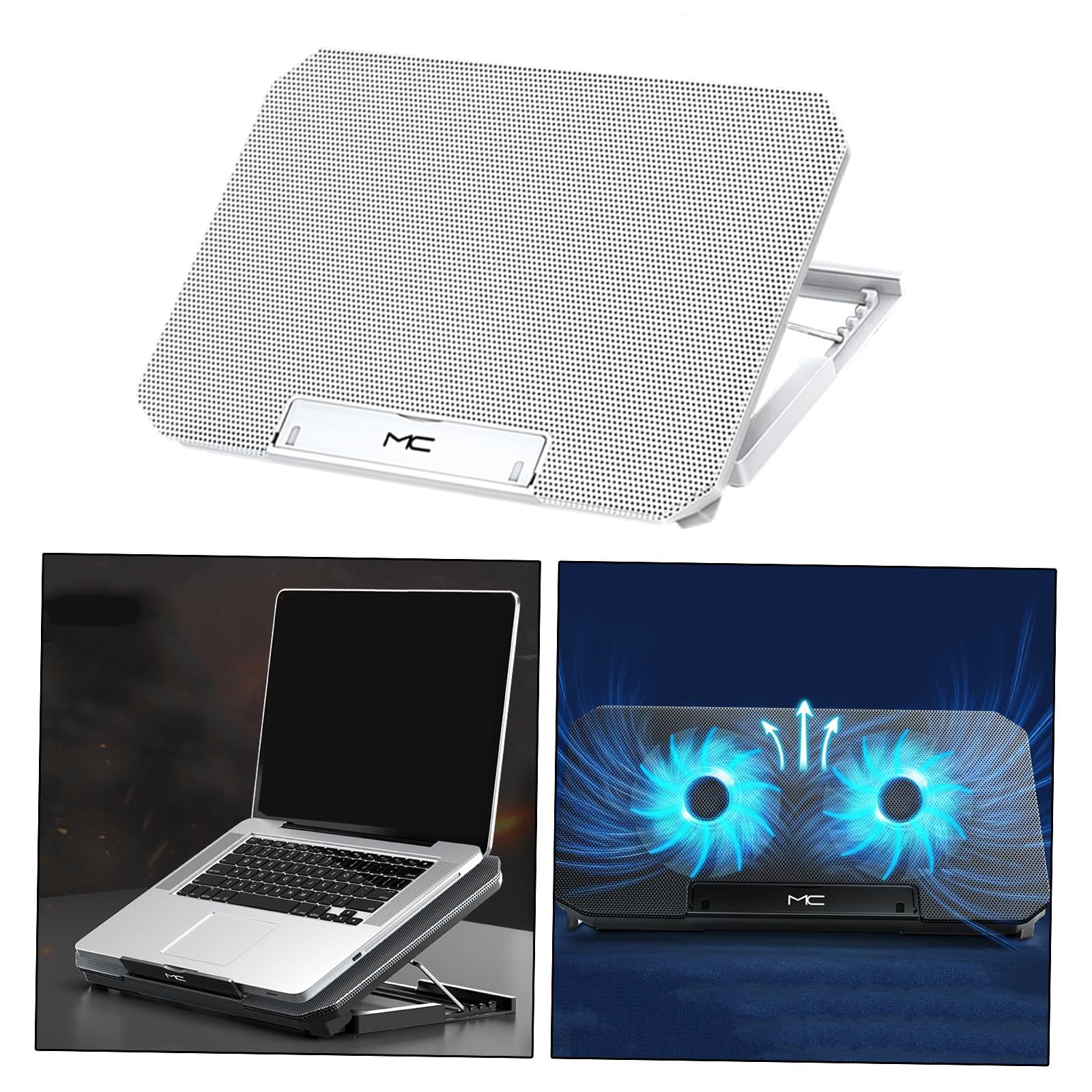 Laptop Cooler Cooling Pad 4 Adjustable Stand Radiator for Laptop PC White