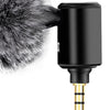 Condenser Microphone Phone Mic Plug and Play for iPhone Black 3.5mm