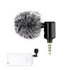 Condenser Microphone Phone Mic Plug and Play for iPhone Black 3.5mm