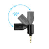 Condenser Microphone Phone Mic Plug and Play for iPhone Black 3.5mm