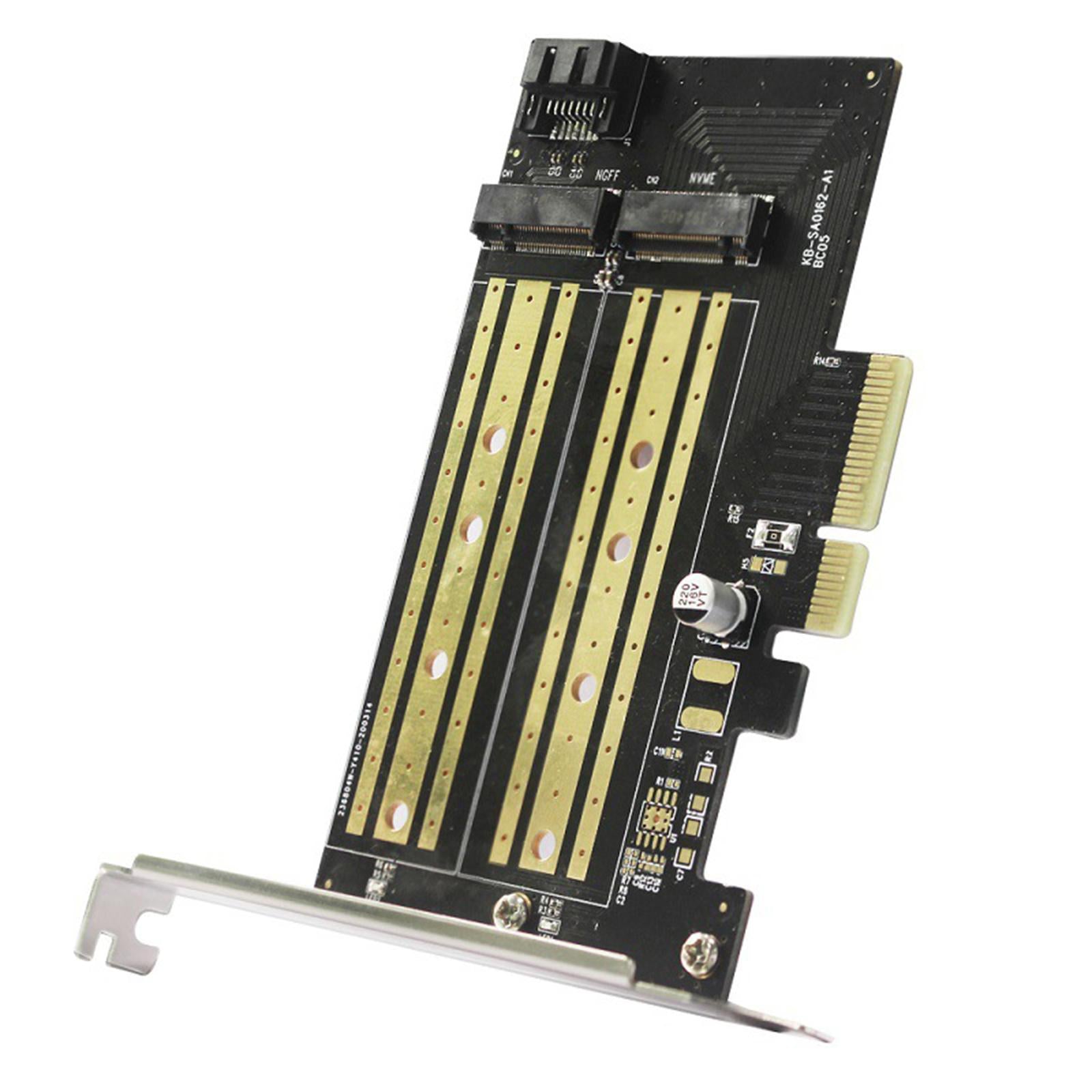 Durable PCIE to M2/M.2 Adapter for NVMe or SATA SSD Desktop PCI Express Slot