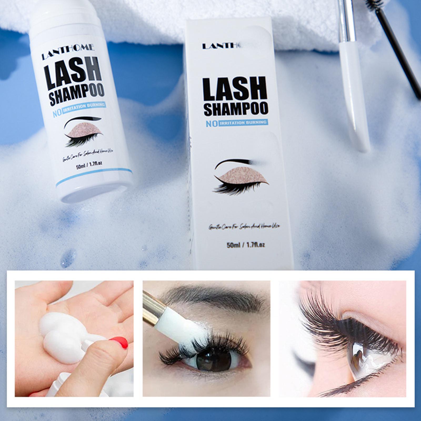 Eyelash Extension Shampoo 1.69fl.oz Lash Eyelid Foam Cleanser for Salon Home