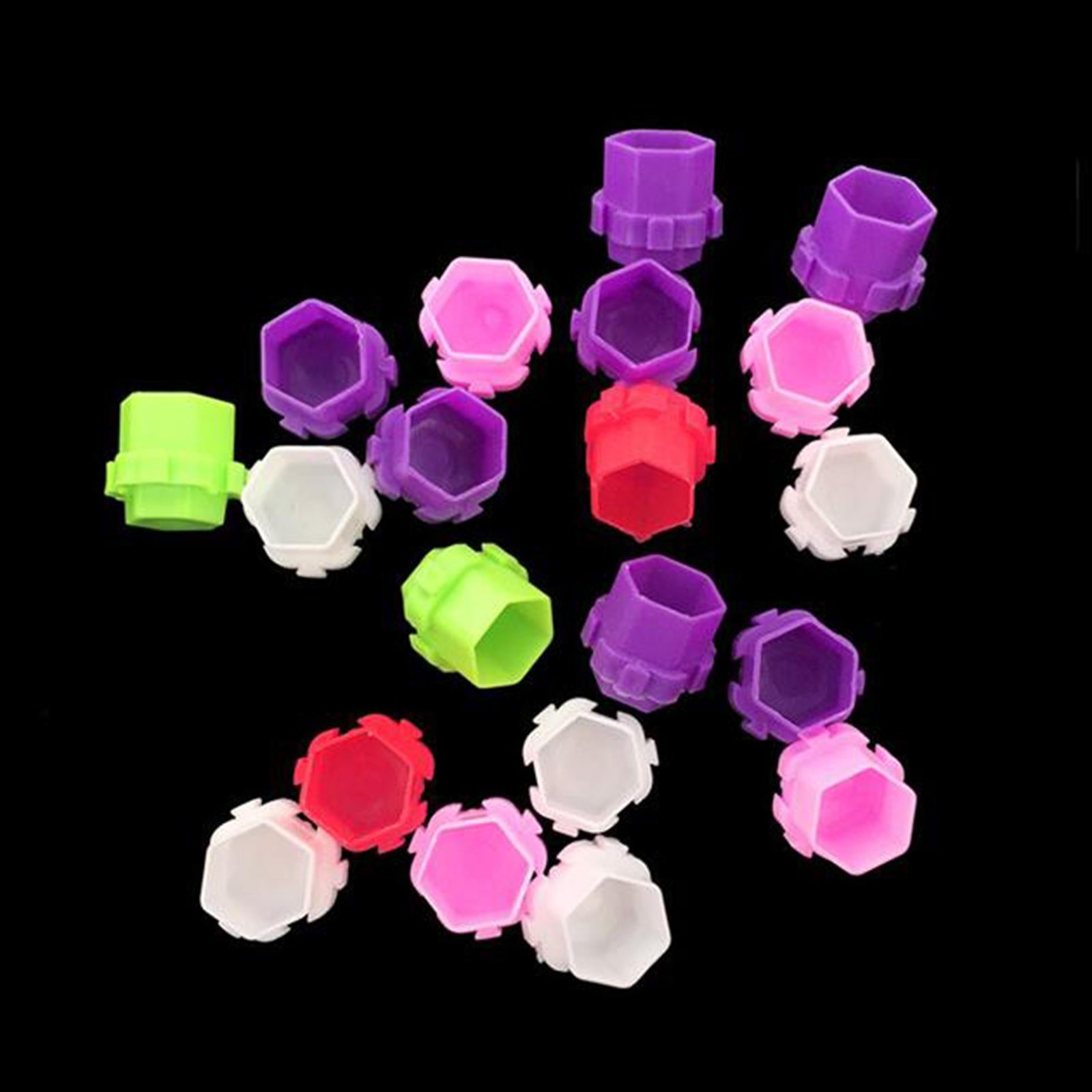 200Pcs Plastic Honeycomb Pigment Holder Tattoo Ink Cups White