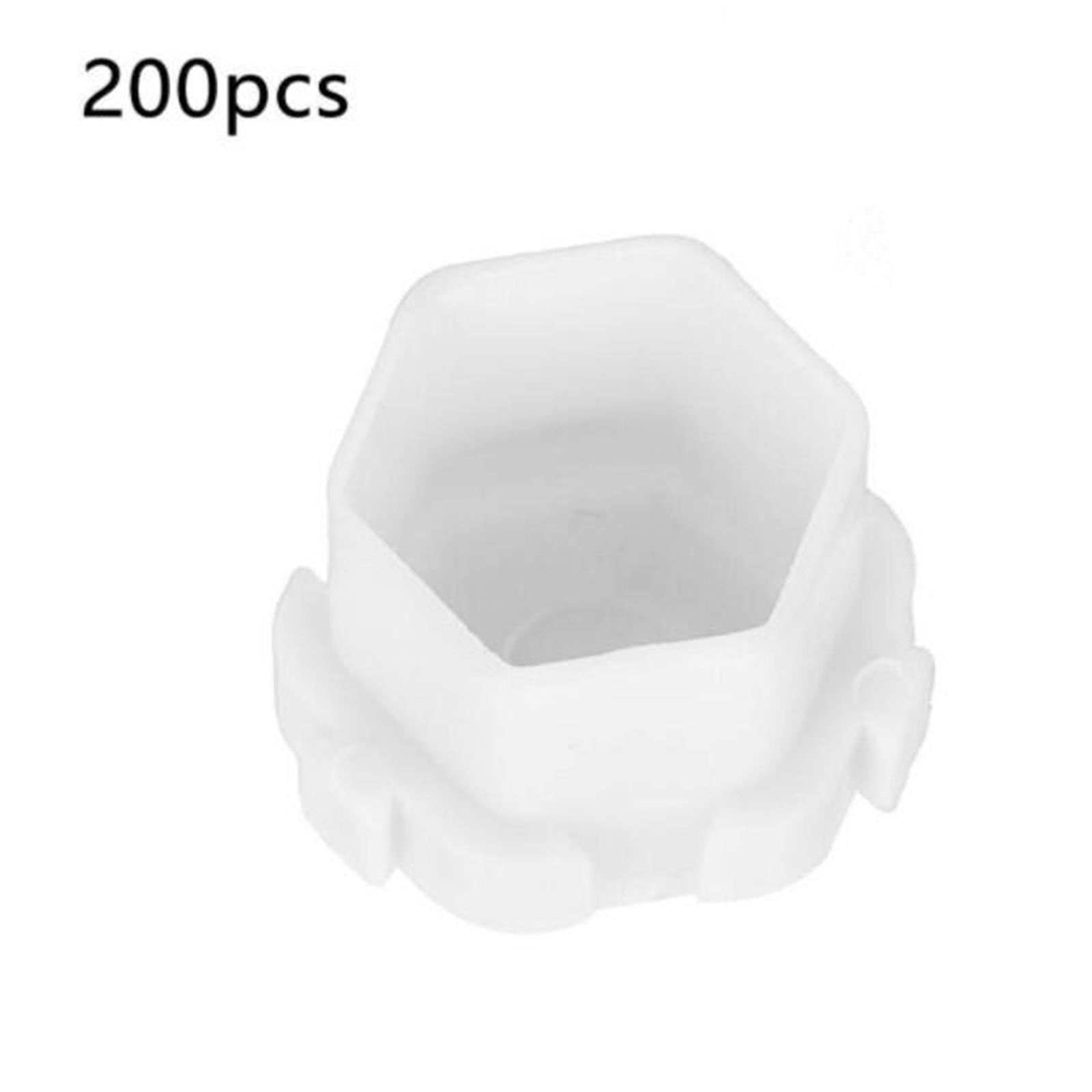 200Pcs Plastic Honeycomb Pigment Holder Tattoo Ink Cups White