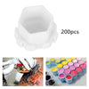 200Pcs Plastic Honeycomb Pigment Holder Tattoo Ink Cups White