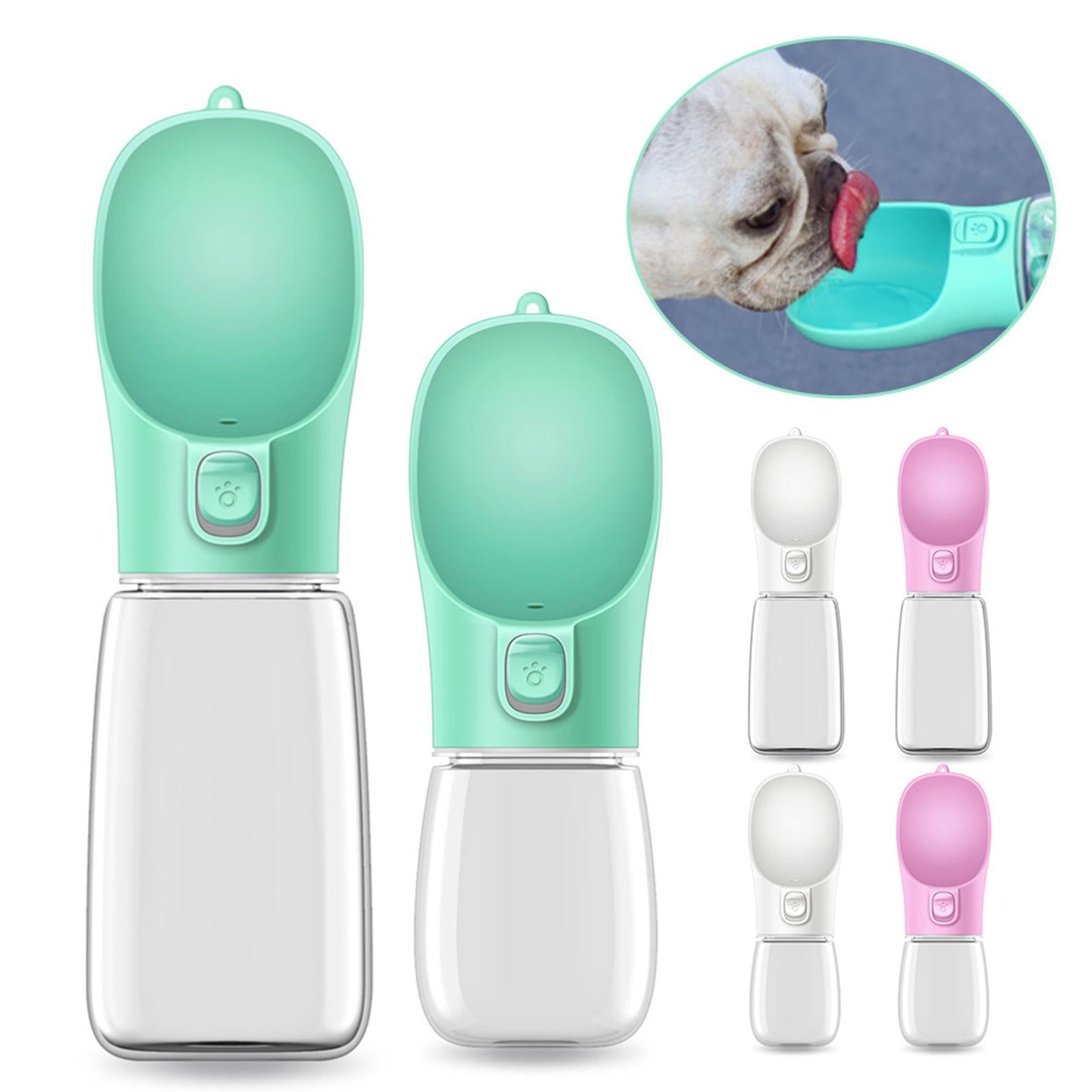 2 in 1 Dog Water Bottle Cat Water Dispenser Food Bowl Feeder Green 550ml