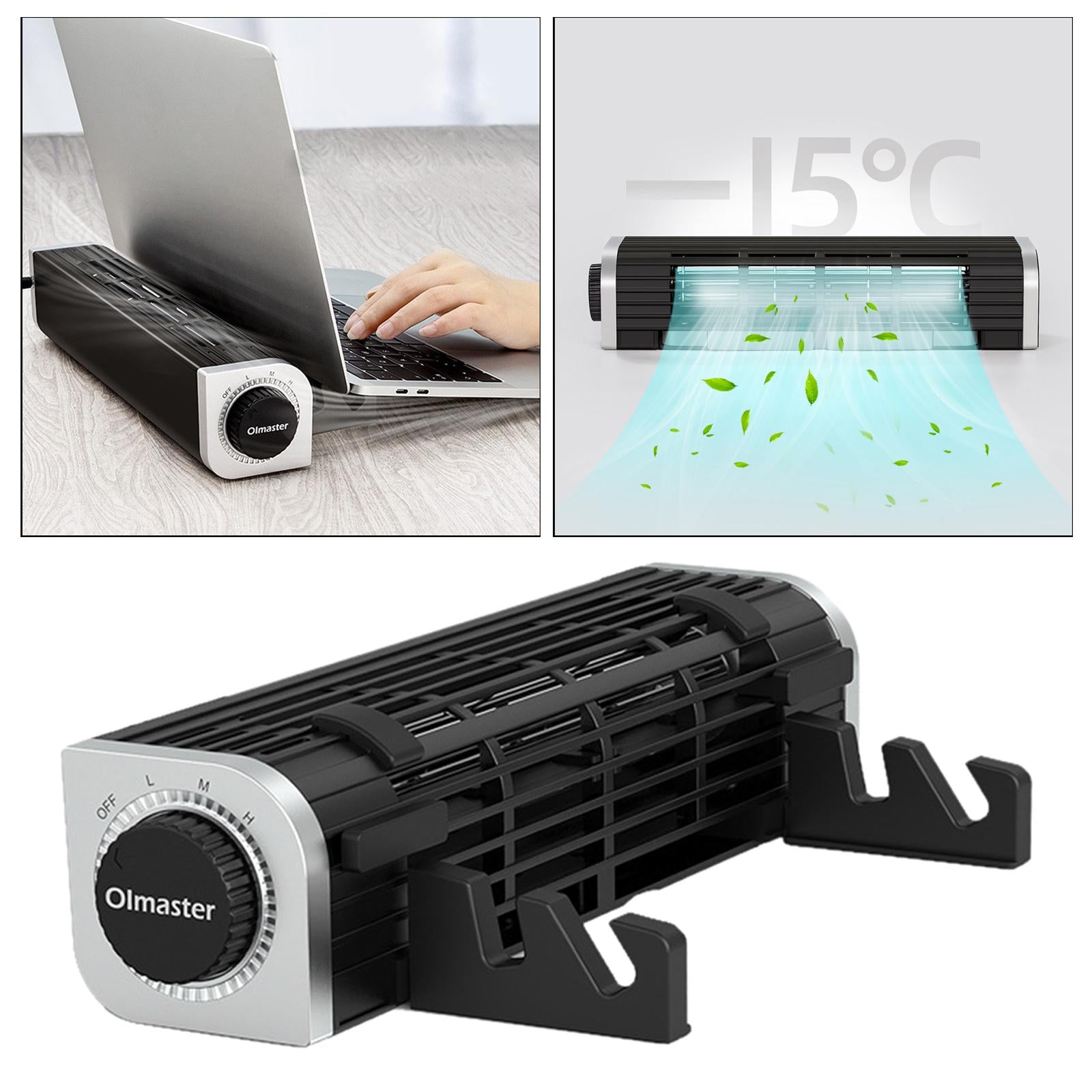 Portable USB Laptop Cooler Strong Wind for Gaming Tablet Round 620g