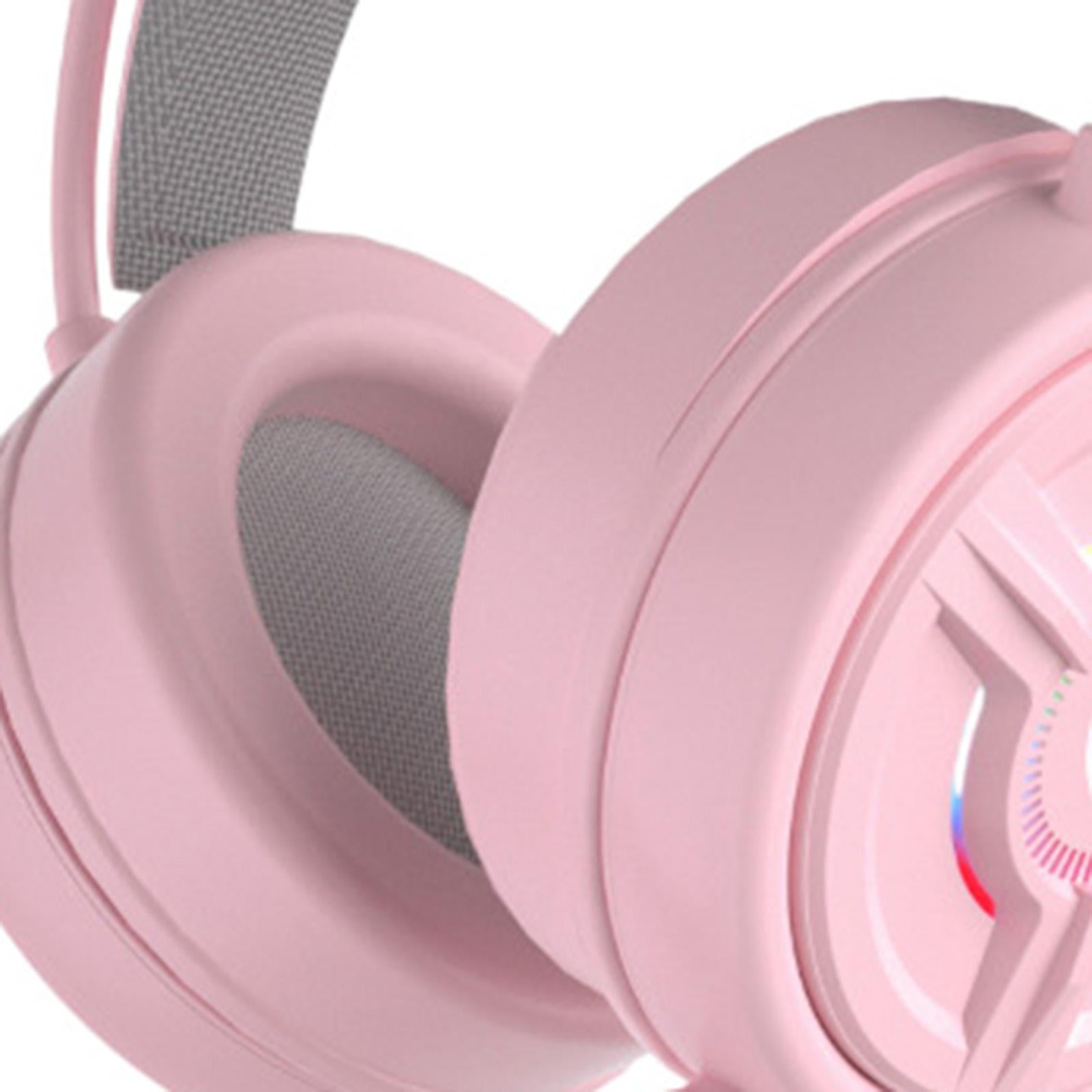 PSH-200 3.5mm Gaming Headset Headphone w/Mic for PC Laptop Pink