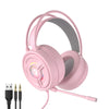 PSH-200 3.5mm Gaming Headset Headphone w/Mic for PC Laptop Pink