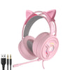 PSH-200 3.5mm Gaming Headset Headphone w/Mic for PC Laptop Pink Cat Ear