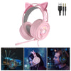 PSH-200 3.5mm Gaming Headset Headphone w/Mic for PC Laptop Pink Cat Ear