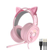 PSH-200 3.5mm Gaming Headset Headphone w/Mic for PC Laptop Pink Cat Ear