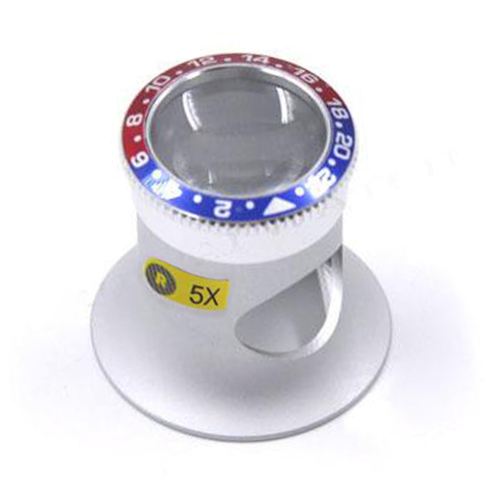 Magnifying Eye Loupes Optical Magnifier Jewelry Watch Repair Blue Red 5X