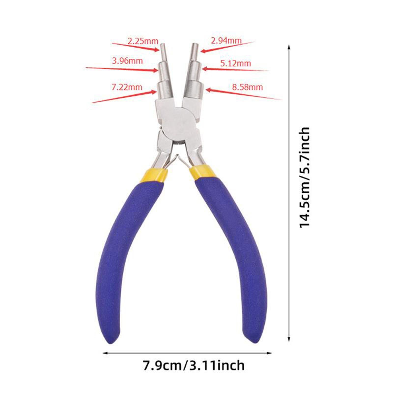 2-9 mm Wire Looping Forming 6 in 1 Pliers Bail Making Shaping Jump Ring