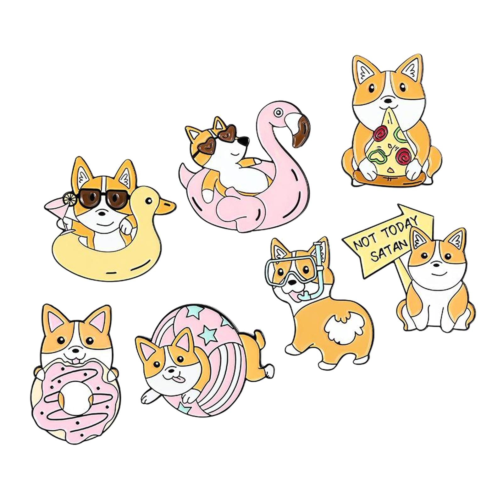 1Set Novelty Brooch Pins Clips Cardigan Cartoon Puppy Style for Women Girls