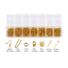 420pcs Earring Hooks for Jewelry Making Tools Earring Clasp Findings Golden