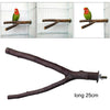 Wood Pet Budgie Parrot Bird Stand Tree Branch Hanging Toys Cage Perches 25cm