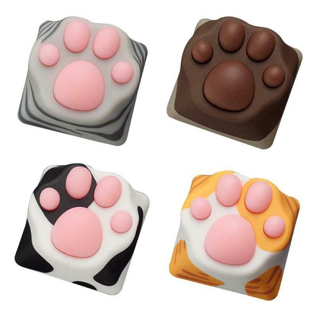 Silicone Cat Paw Mechanical Keyboard Keycap for Cherry MX Premium Cow