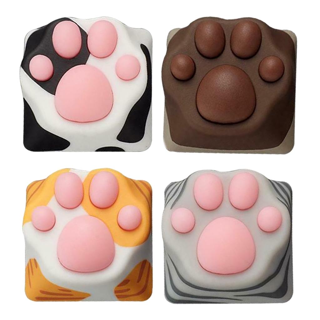 Silicone Cat Paw Mechanical Keyboard Keycap for Cherry MX Premium Cow