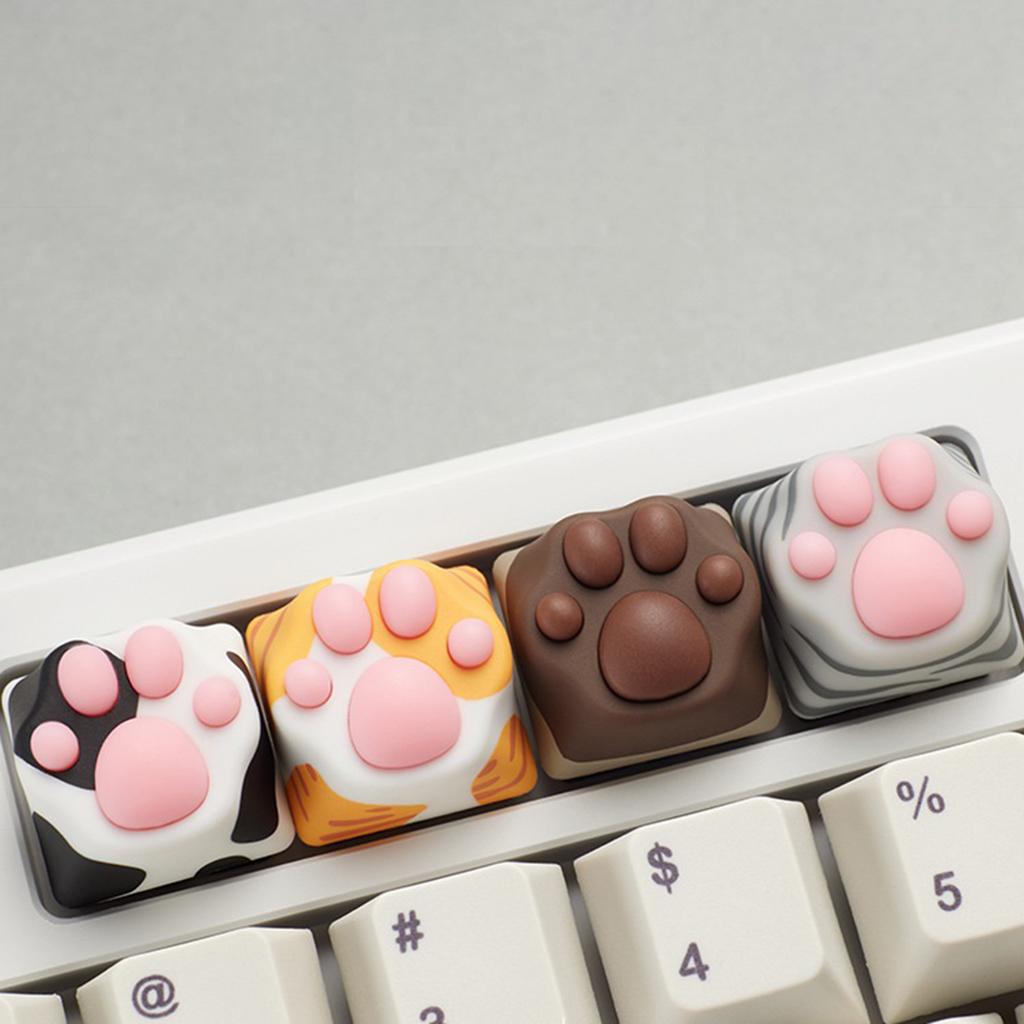 Silicone Cat Paw Mechanical Keyboard Keycap for Cherry MX Premium Cow