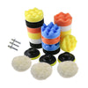 19/22/25pcs Car Polishing Pads Kit 3in with Adapter 2 in 1 for Polishing E