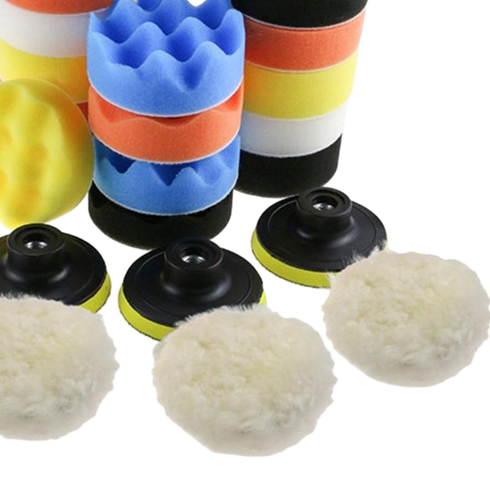 19/22/25pcs Car Polishing Pads Kit 3in with Adapter 2 in 1 for Polishing E